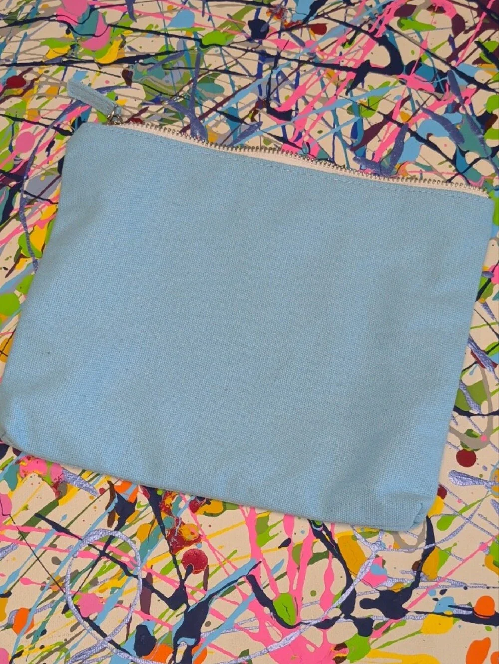 Beach-Inspired Light Blue Canvas Bag